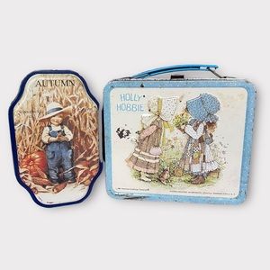 Vintage Holly Hobbie lunch box & Autumn Tin